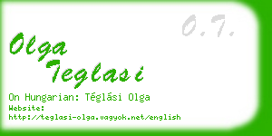 olga teglasi business card