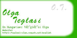 olga teglasi business card